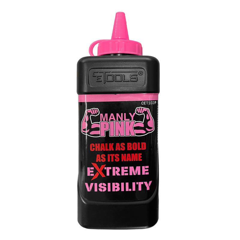 CE TOOLS INC, CE Tools 10 oz Standard Extreme Visibility Marking Chalk Fluorescent Pink 1 pk