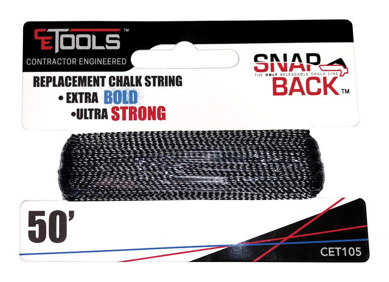 CE TOOLS INC, CE Tools SnapBack Braided Replacement Chalk String 50 ft.