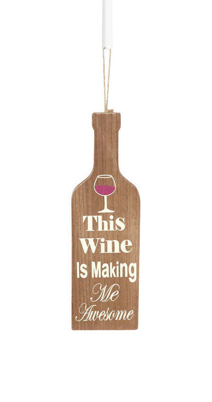 ACE TRADING - JETLINK 1, Celebrations  15.75 in. H x 0.59 in. W x 4.8 in. L Brown  Wood  Wine Wall Decor (Pack of 6)