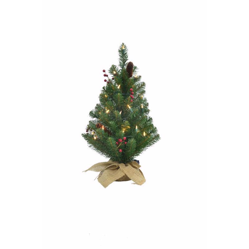 ACE TRADING - HOLIDAY BRIGHT LIGHTS, Celebrations 2 ft. Full Incandescent 35 ct Table Tree (Pack of 4)