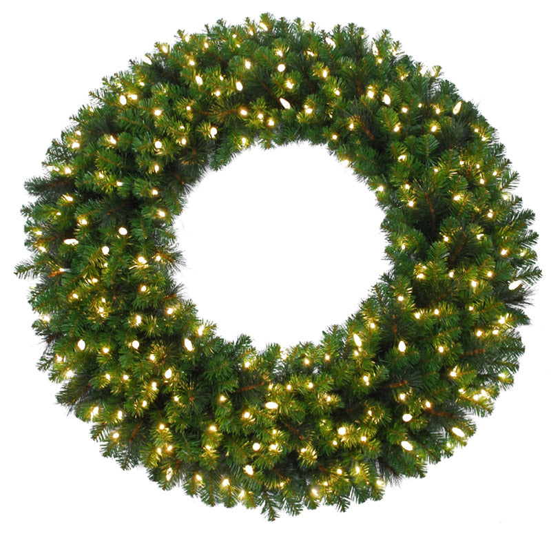 Celebrations, Celebrations 48 in.   D LED Prelit Clear/Warm White Mixed Pine Christmas Wreath