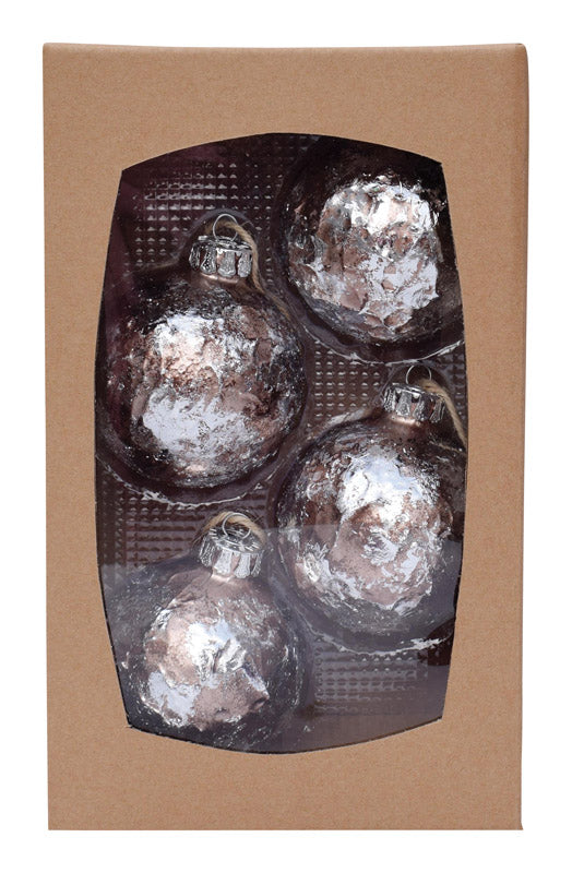 ACE TRADING - AME 1, Celebrations  Foil  Christmas Ornaments  Multicolored  Glass  4 pk (Pack of 4)