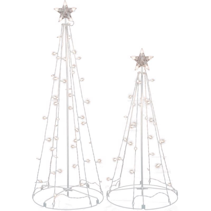 ACE TRADING - SI 12, Celebrations LED Cool White String Light Tree 3 ft. and 4 ft. Yard Decor