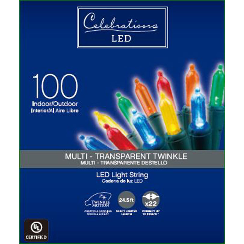ACE TRADING - SI 9, Celebrations LED M5 Multicolored 100 ct String Christmas Lights 24.75 ft.