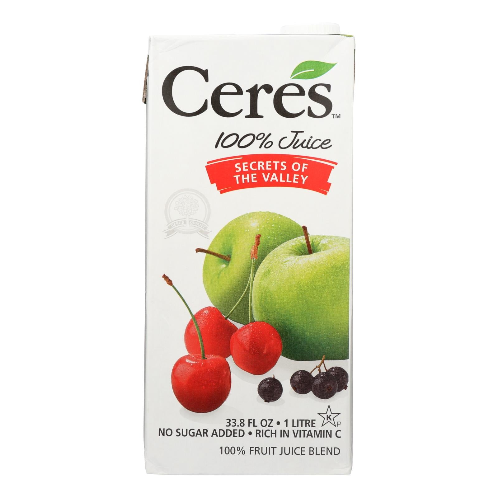 Ceres, Ceres 100% Pears Apples Cherries And Black Currant Juice  - Case of 12 - 33.8 FZ (Pack of 12)
