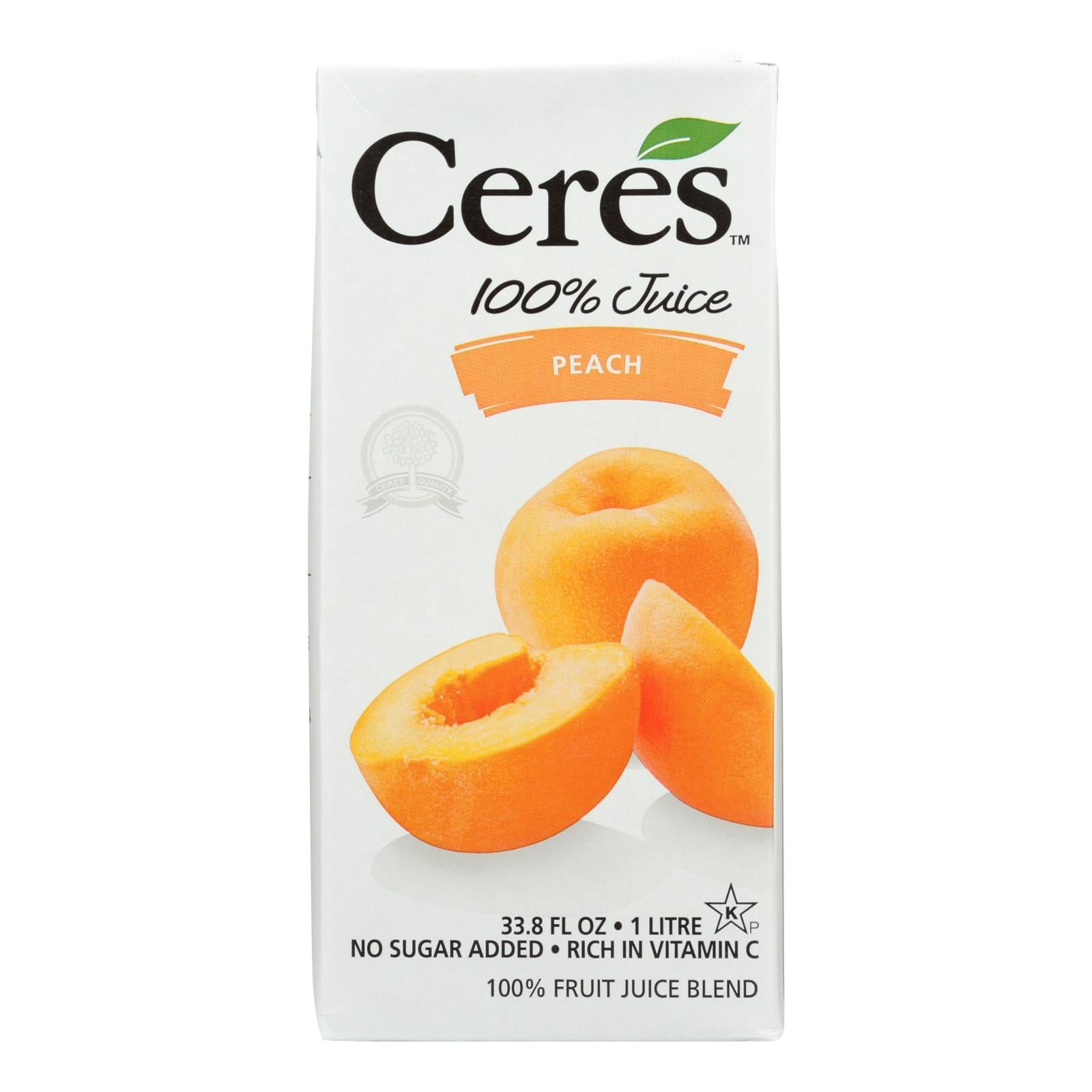 Ceres, Ceres Juices Juice - Peach - Case of 12 - 33.8 fl oz (Pack of 12)
