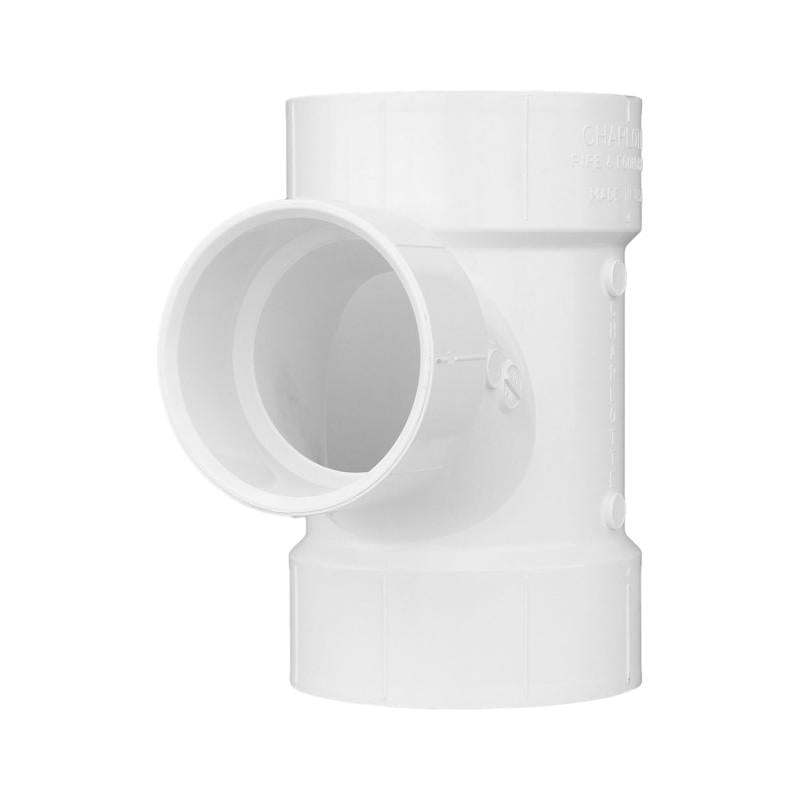 CHARLOTTE PIPE & FOUNDRY CO, Charlotte Pipe Schedule 30 3 in. Hub X 2 in. D Hub PVC Sanitary Tee 1 pk