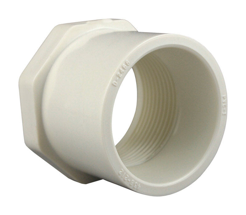 Charlotte Pipe, Charlotte Pipe  Schedule 40  1-1/2 in. Spigot   x 1 in. Dia. FPT  PVC  Reducing Bushing