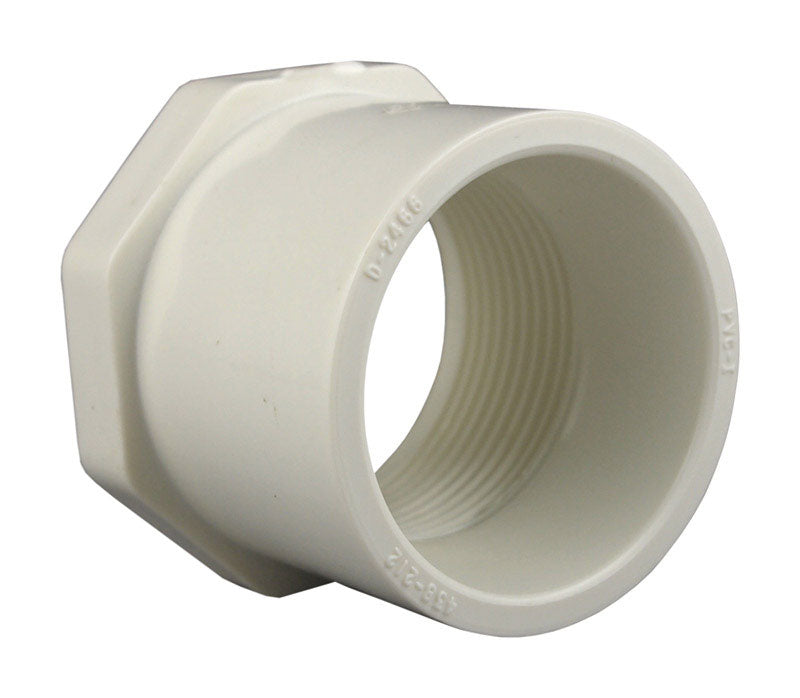 Charlotte Pipe, Charlotte Pipe  Schedule 40  2 in. Spigot   x 1-1/4 in. Dia. FPT  PVC  Reducing Bushing