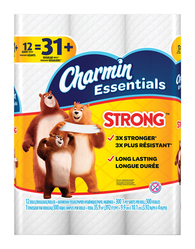 PROCTER & GAMBLE INC, Charmin Essentials Toilet Paper 12 roll 300 sheet (Pack of 4)