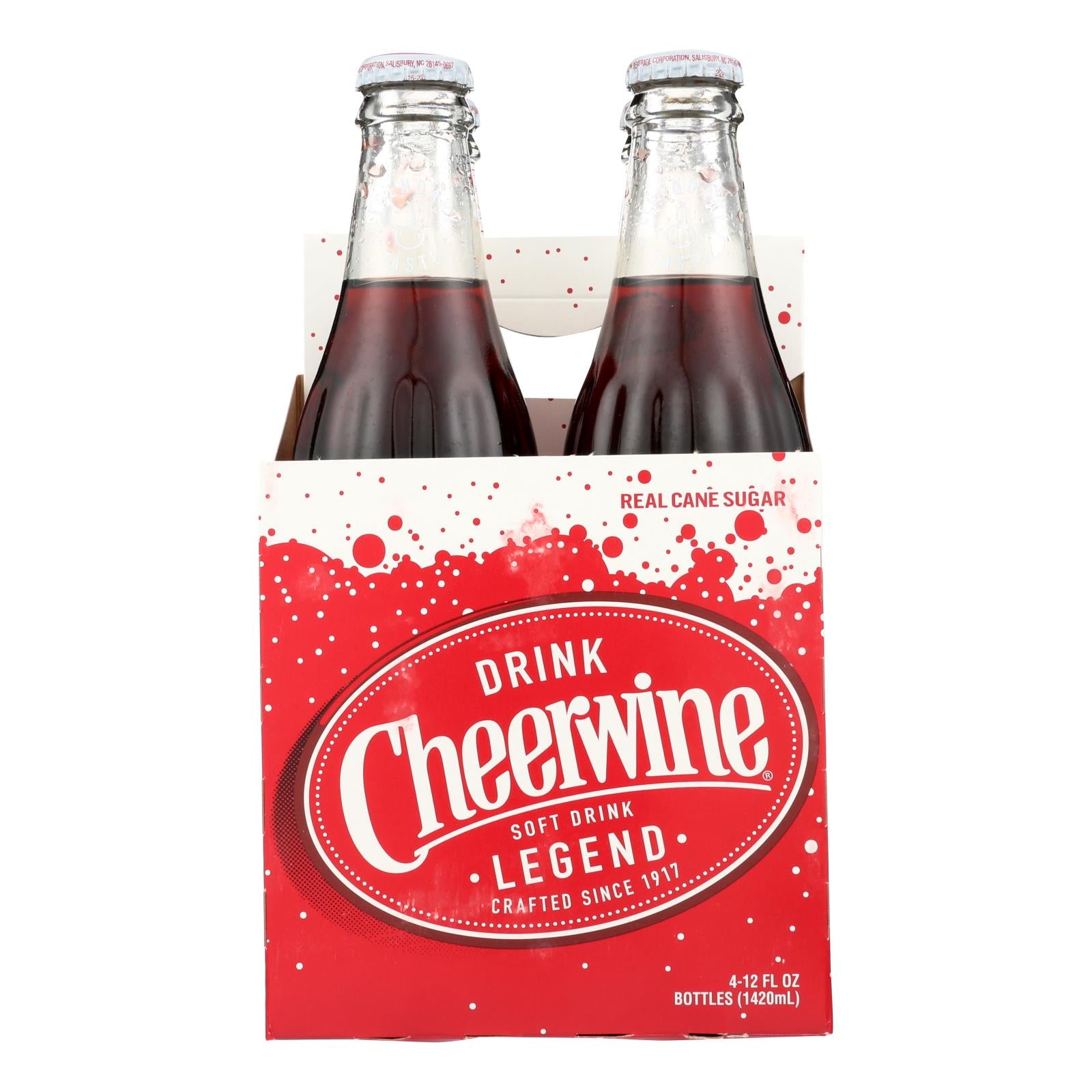 CHEERWINE, Cheerwine Soft Drink  - Case of 6 - 4/12 FZ (Pack of 6)