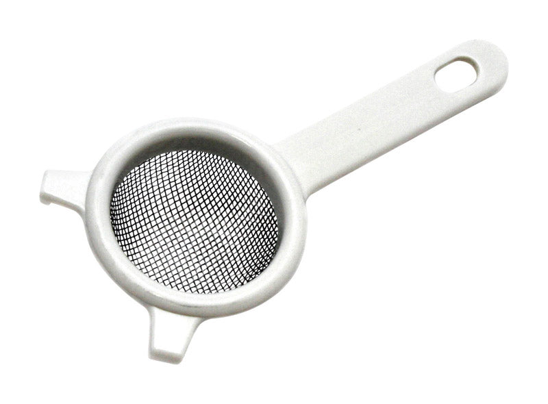 CHEF CRAFT CORPORATION, Chef Craft 2-1/2 in. W x 5-1/2 in. L Silver/White Plastic/Stainless Steel Mesh Strainer w/Handle (Pack of 3)
