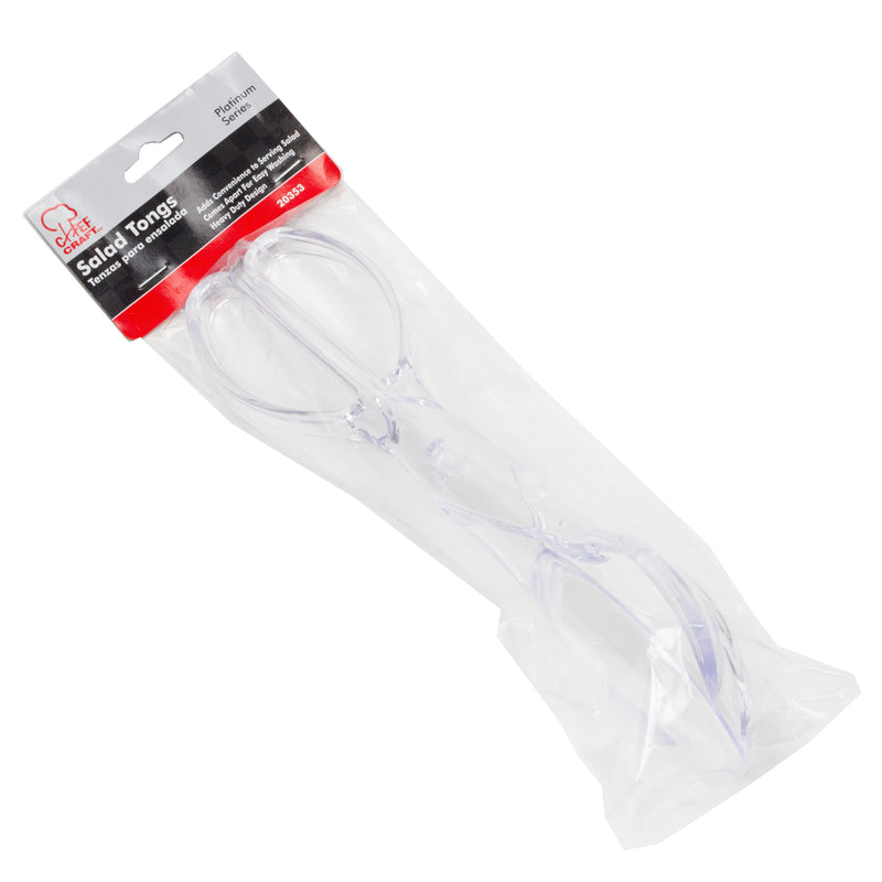 CHEF CRAFT CORPORATION, Chef Craft 3-1/2 in. W x 11-1/4 in. L Clear Plastic Tongs (Pack of 3)