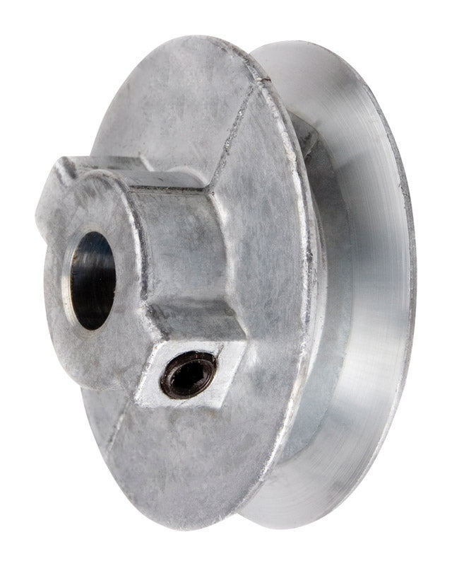 CHICAGO DIE CASTING, Chicago Die Cast 2 1/2 in. D Zinc Single V Grooved Pulley