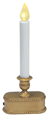 Inliten Llc-Import, Christmas LED Lighted Candle, Battery-Operated, Gold, 9-In.