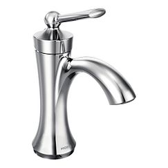 Moen, Chrome one-handle high arc bathroom faucet