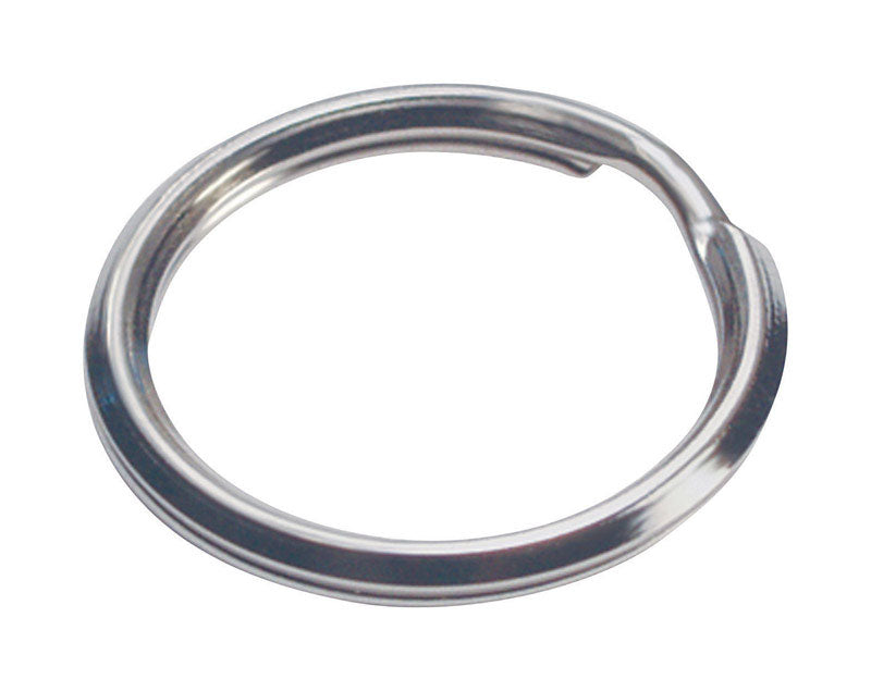 HILLMAN GROUP RSC, Hillman 3/4  D Tempered Steel Silver Split Rings/Cable Rings Key Ring (Pack of 5).