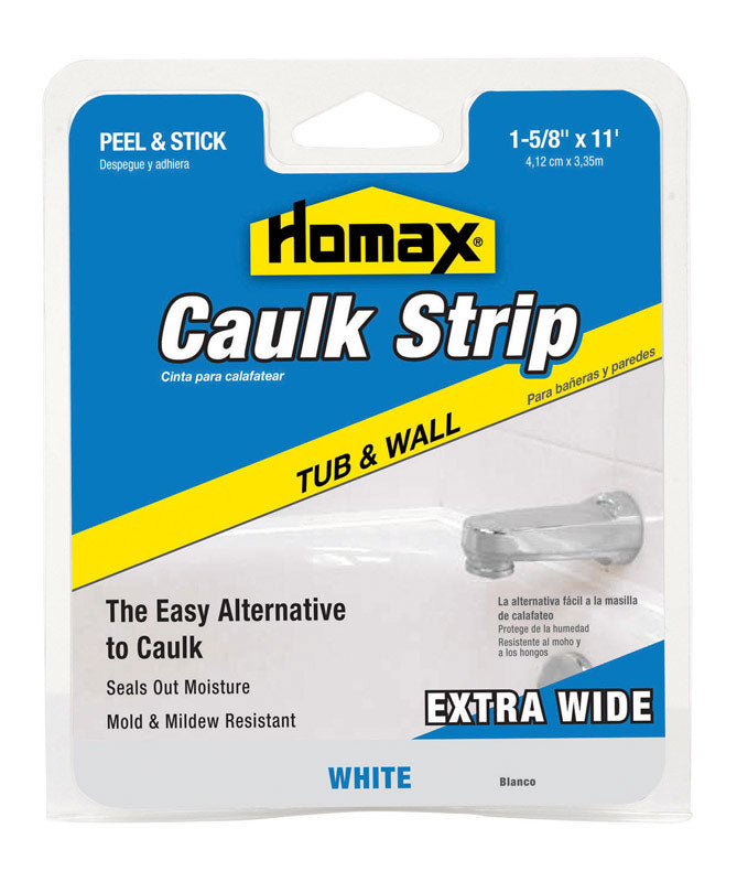 PPG-HOMAX CORP, Homax White Silicone Caulk Strips 1-5/8 in. x 11 ft.