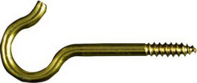 NATIONAL MFG SALES CO, National Hardware Gold Solid Brass 2-9/16 in. L Ceiling Hook 20 lb 3 pk